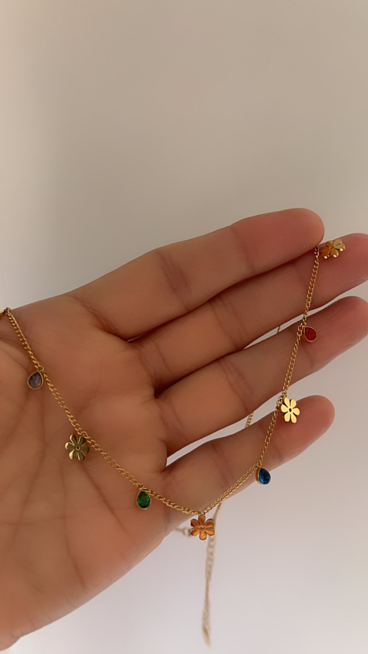 Daisy multi stone necklace