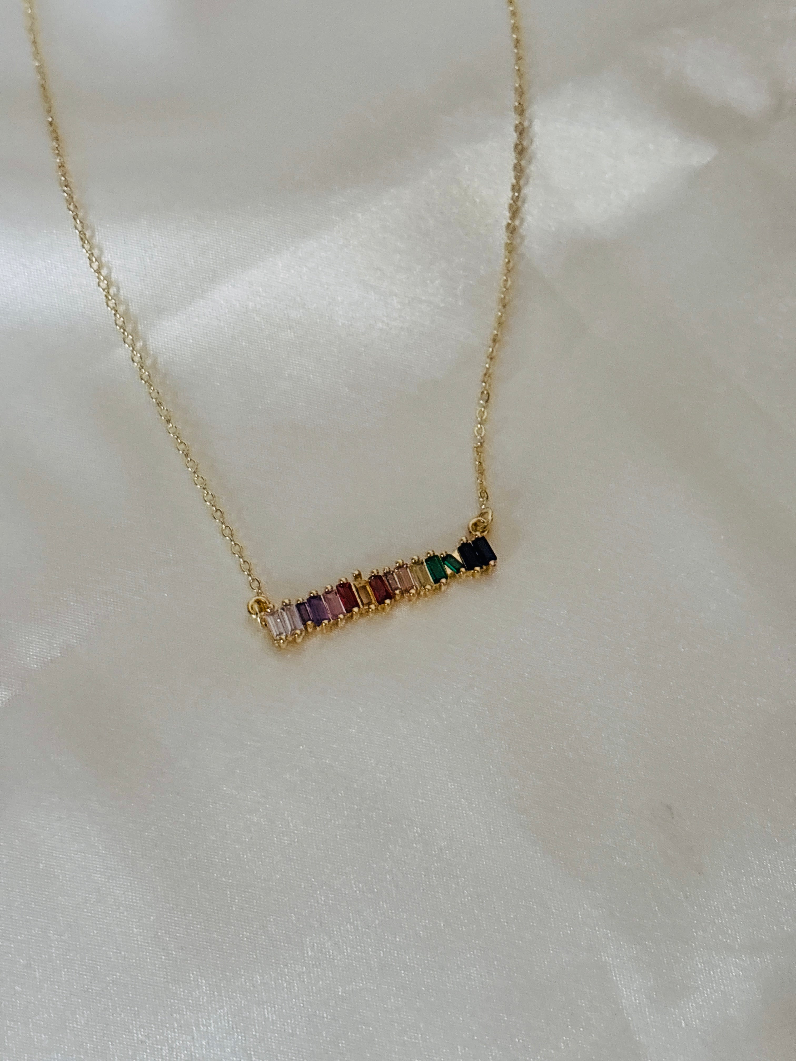 Multi bar pendent necklace