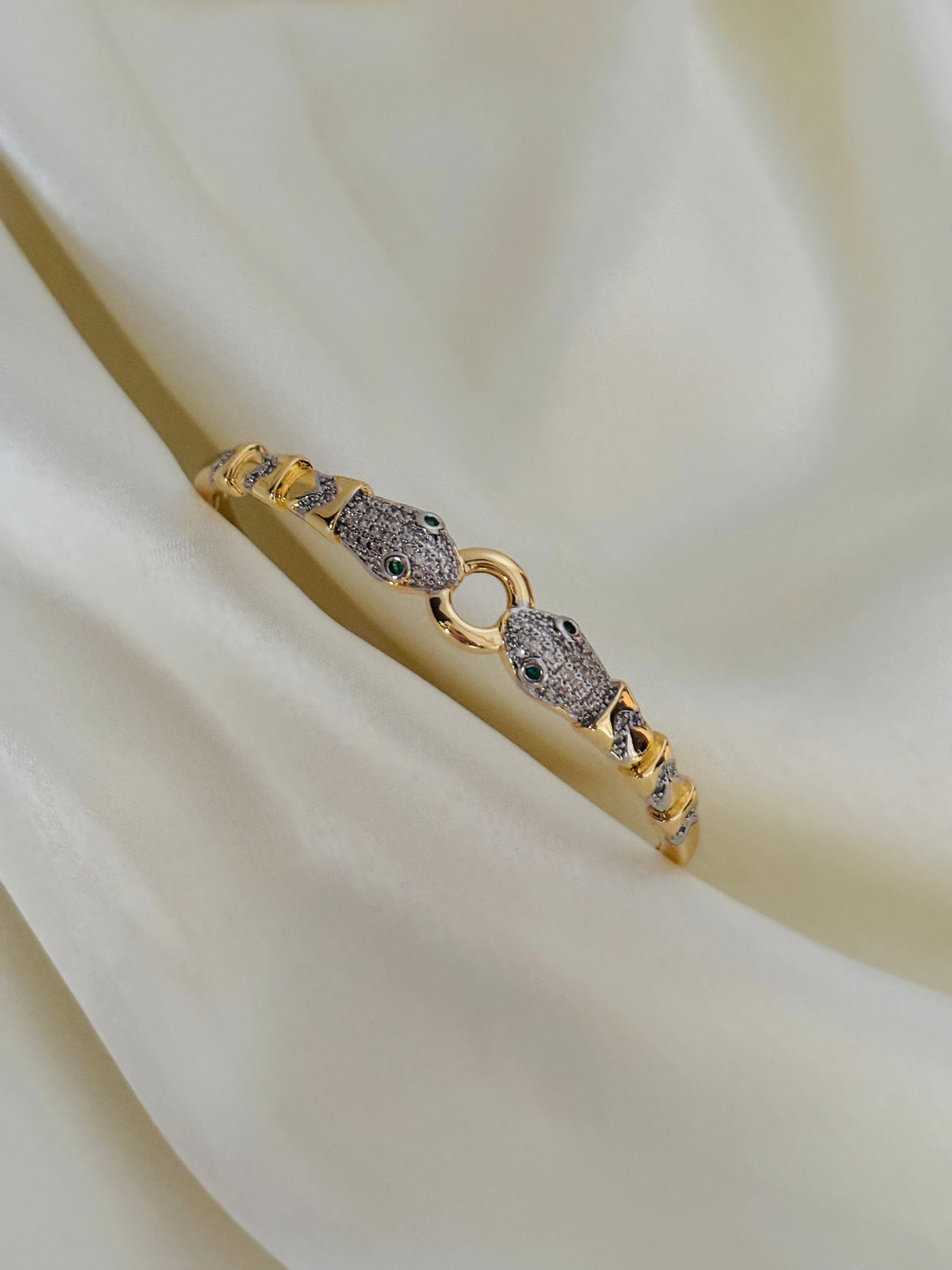 Peyton zirconia diamond kada bracelet