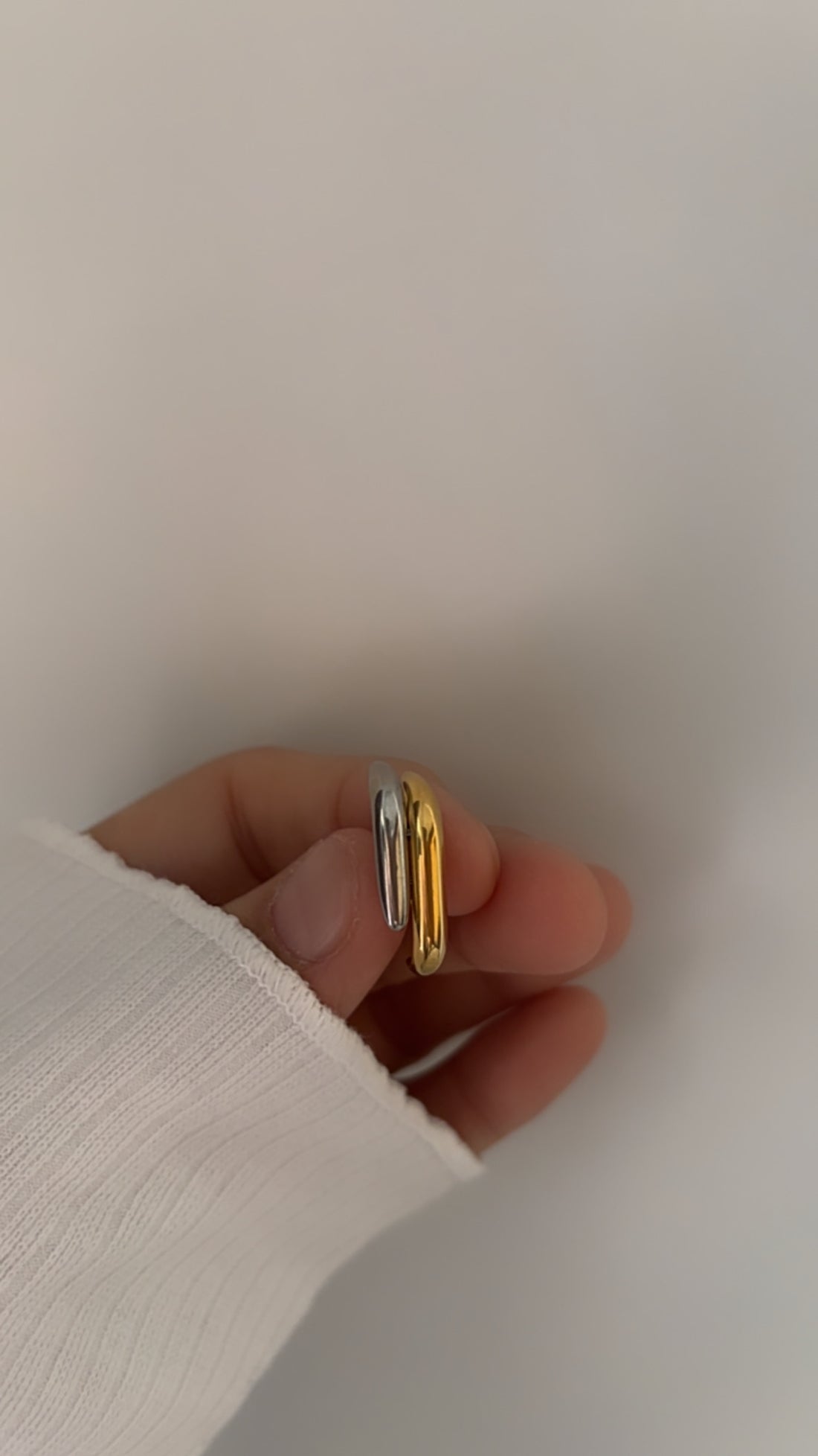 Romy two tone earring