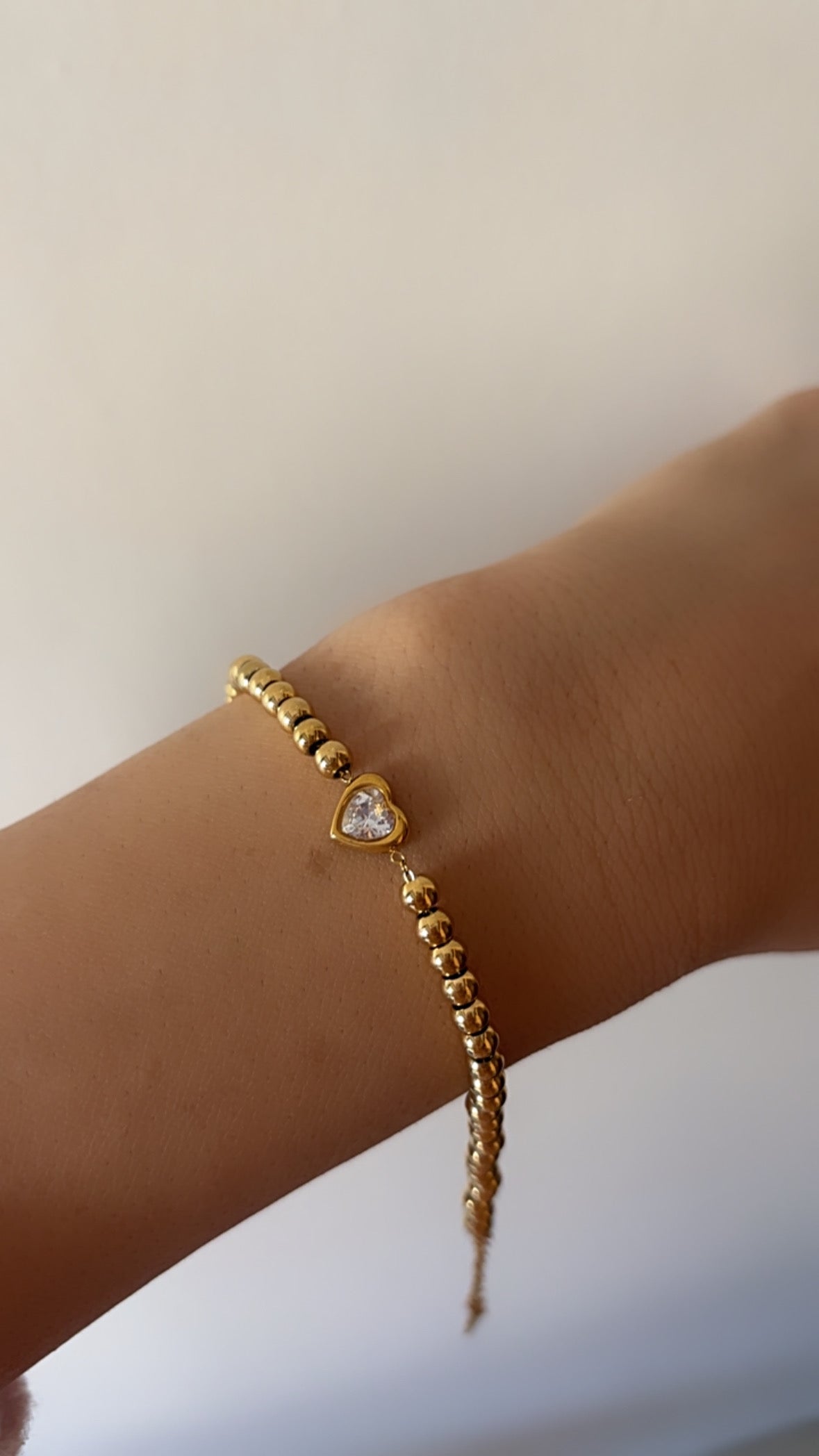 Heart with beaded bracelet