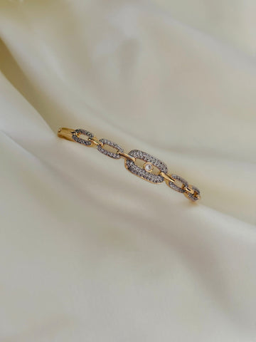 Aarini zirconia diamond kada bracelet