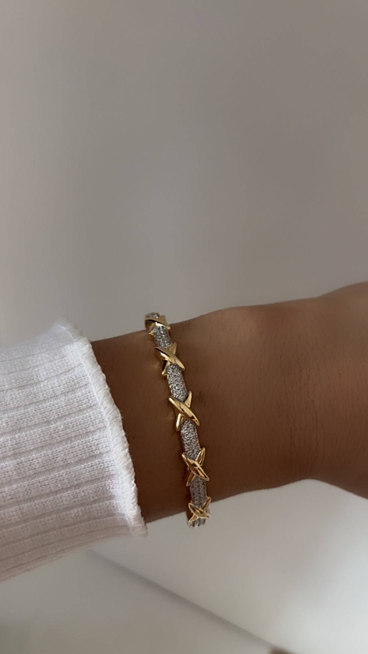 Lydia zirconia diamond kada bracelet