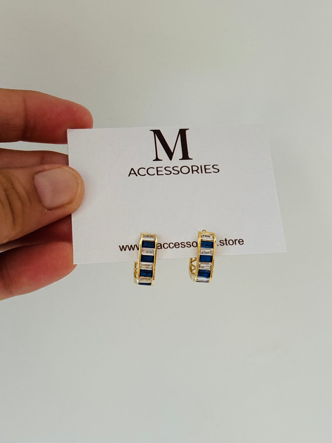 Sapphire hoop earrings