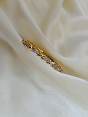 Lydia zirconia diamond kada bracelet