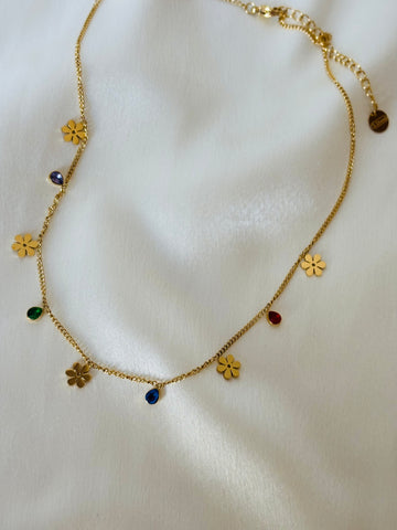 Daisy multi stone necklace