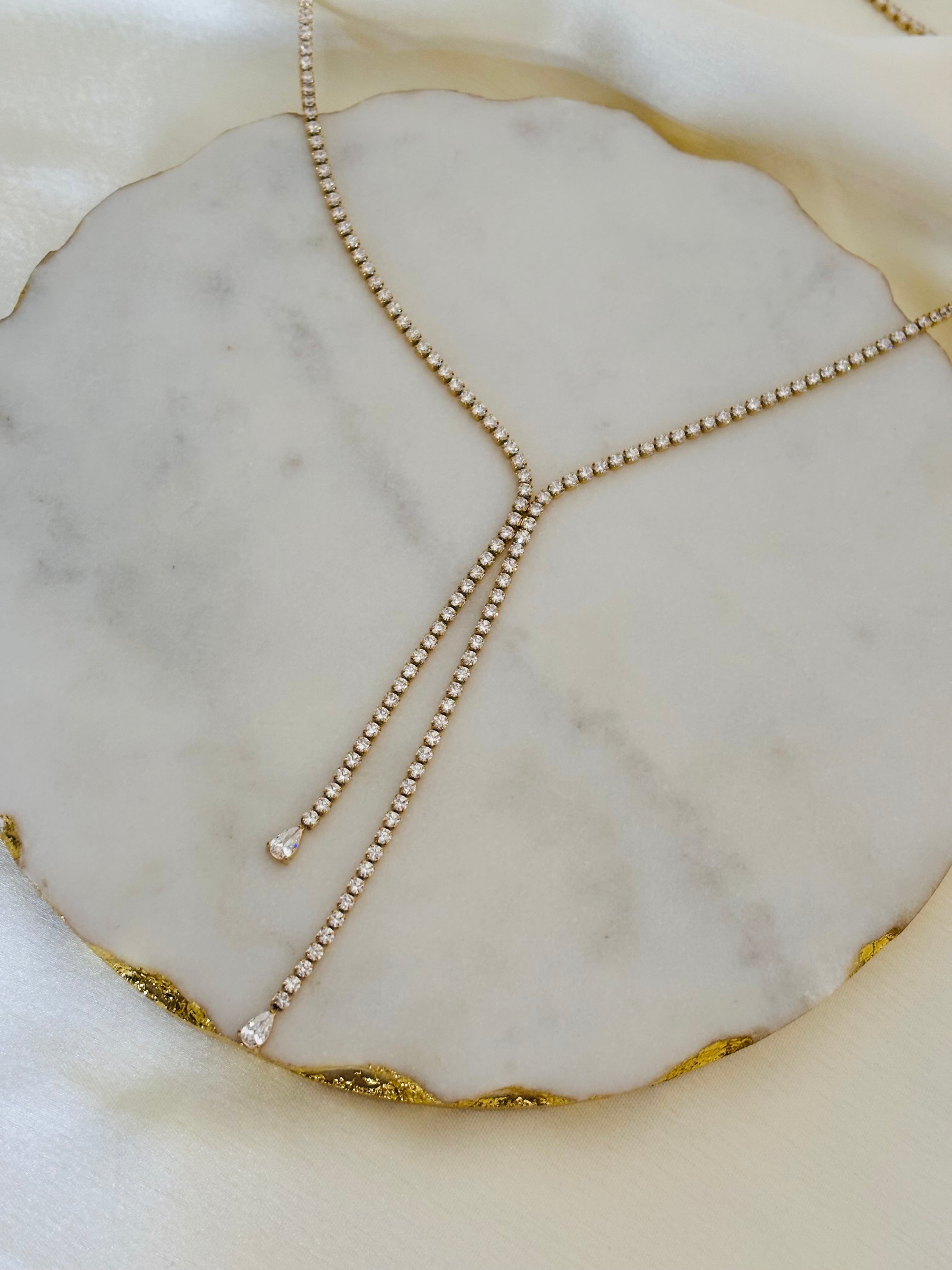 Jane tennis diamond necklace