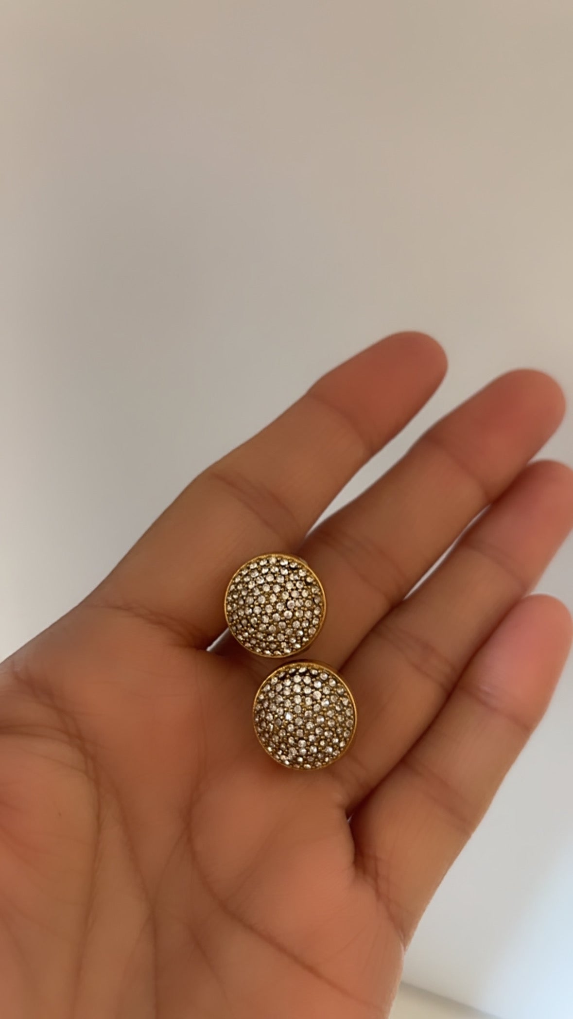 Diamond studded mini balls earring