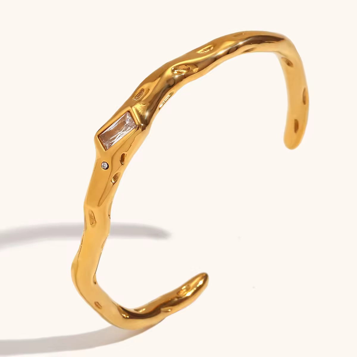 Bold dramatic hand cuff bracelet