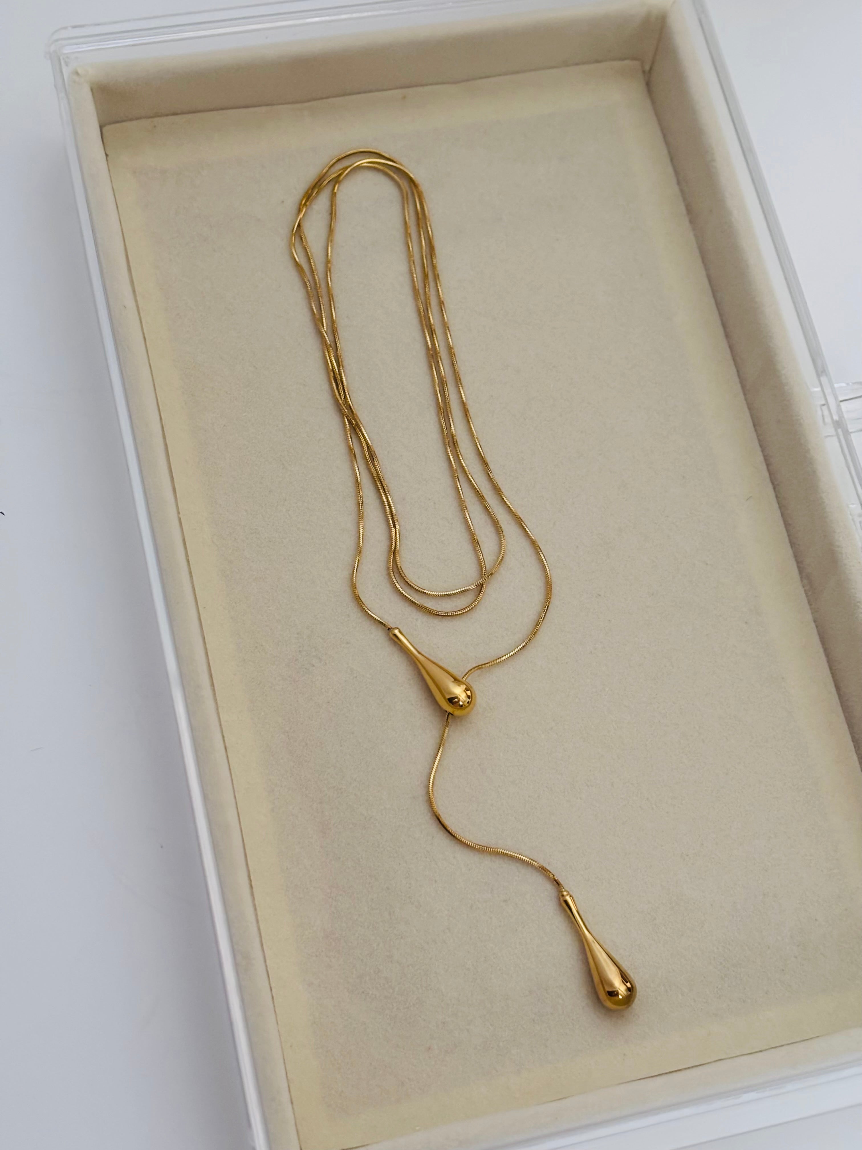 Adjustable rope chain necklace