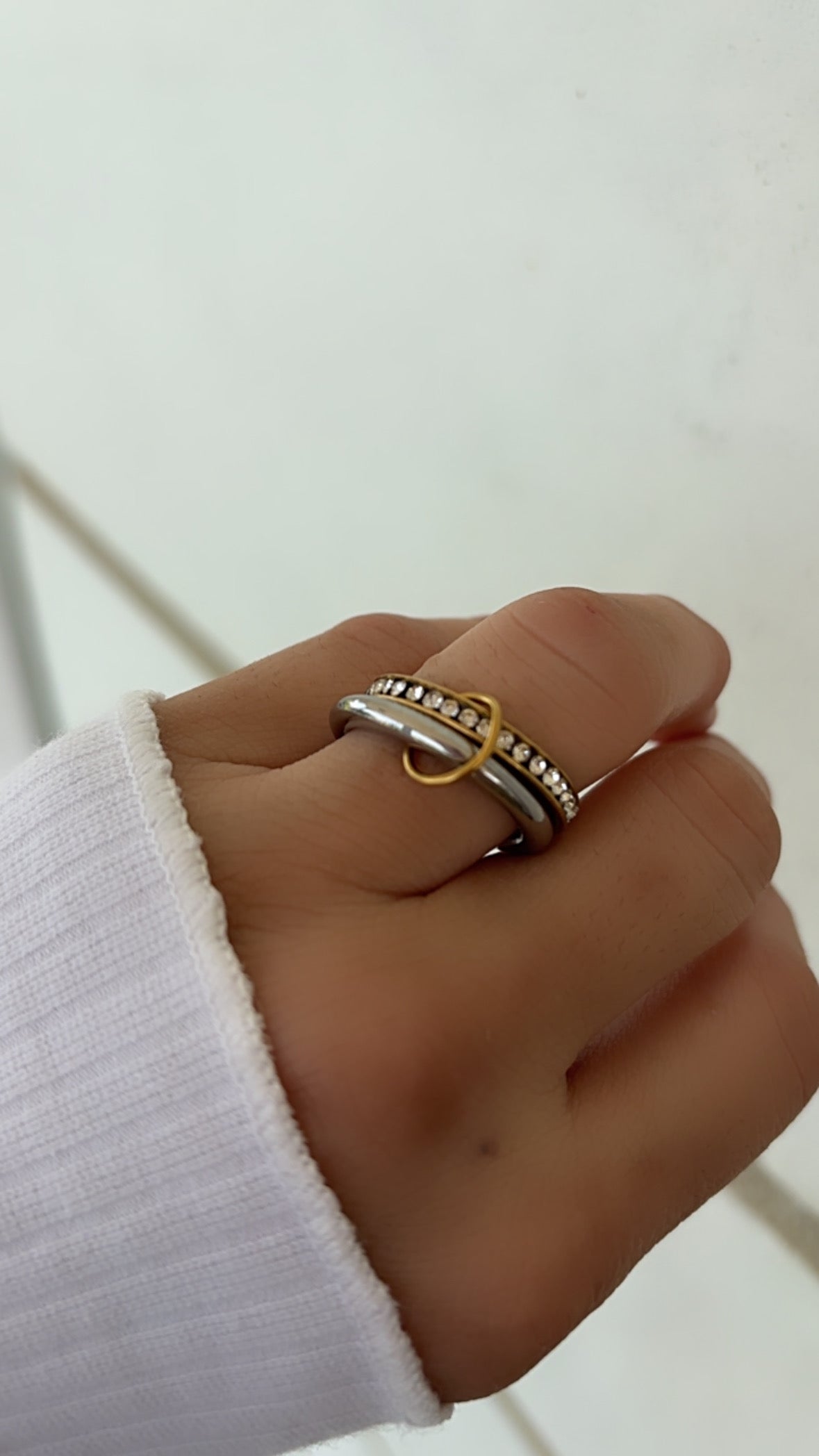 Two tone set of two ring