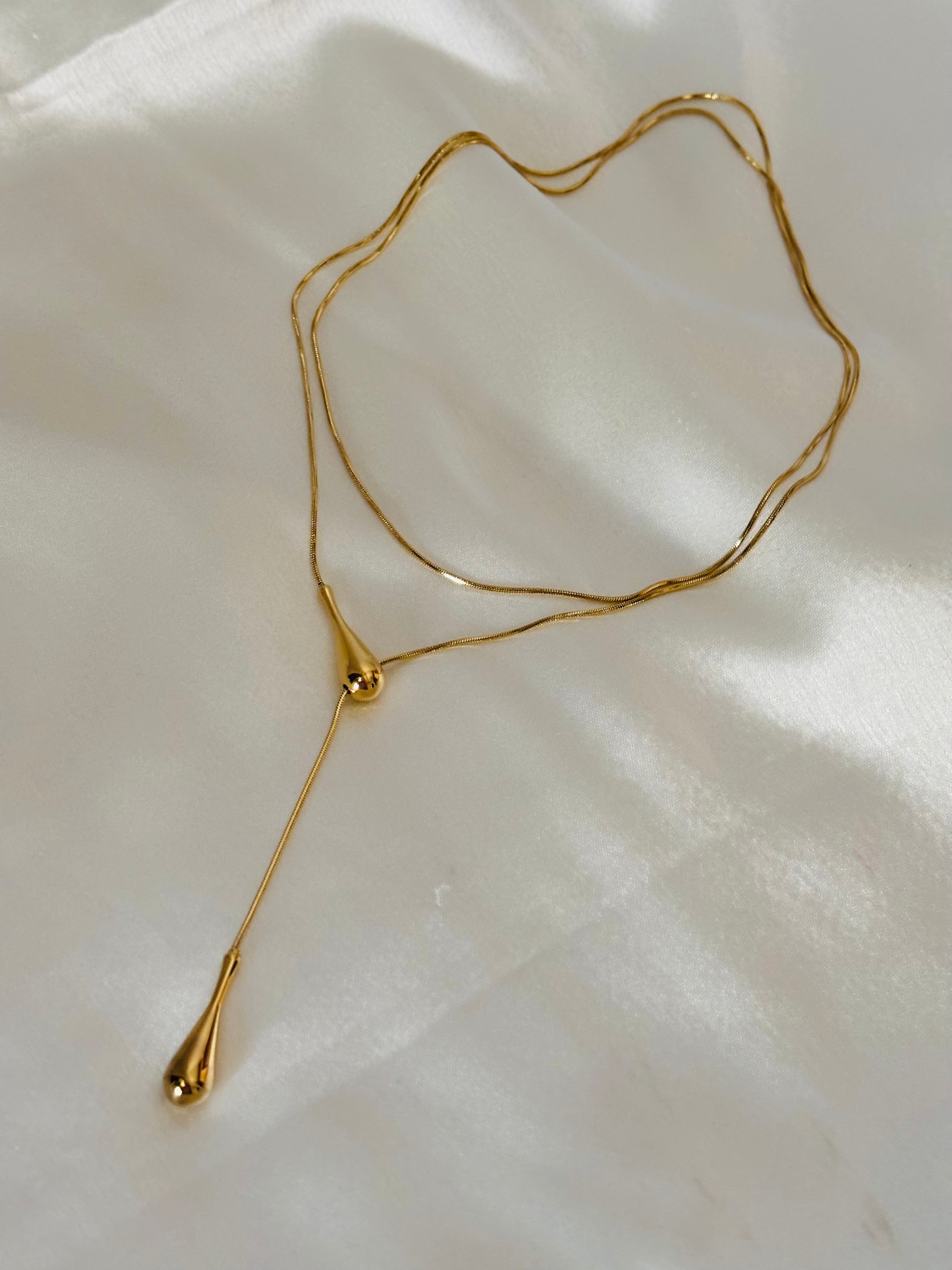 Adjustable rope chain necklace