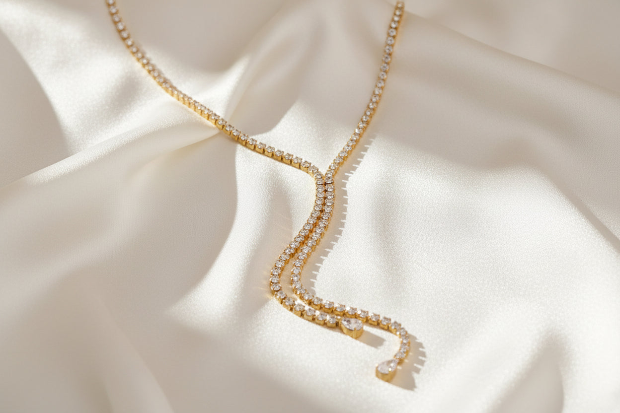 Jane tennis diamond necklace