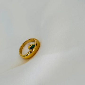 Emerald cut bold ring