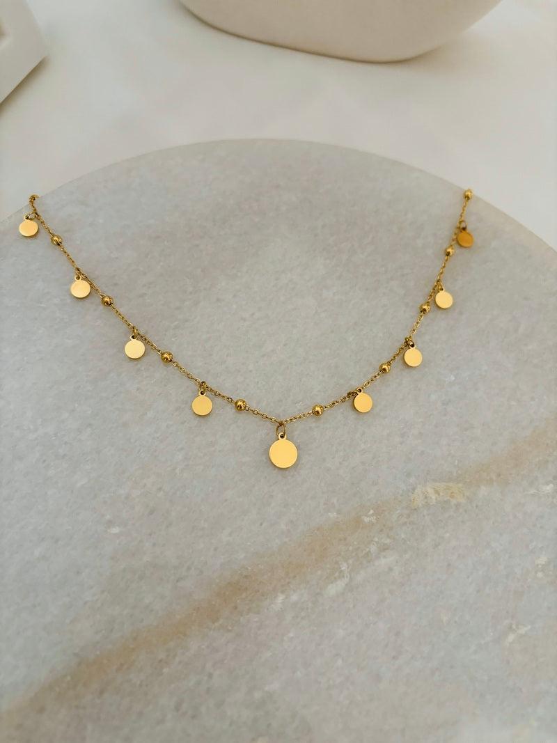 Beaded Coin Necklace