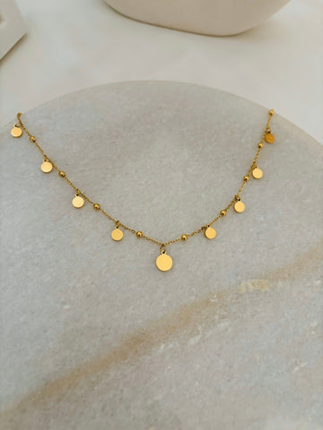 Beaded Coin Necklace
