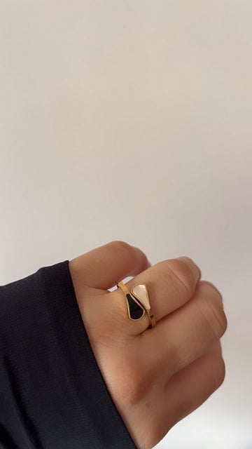 Black & White Mop Ring