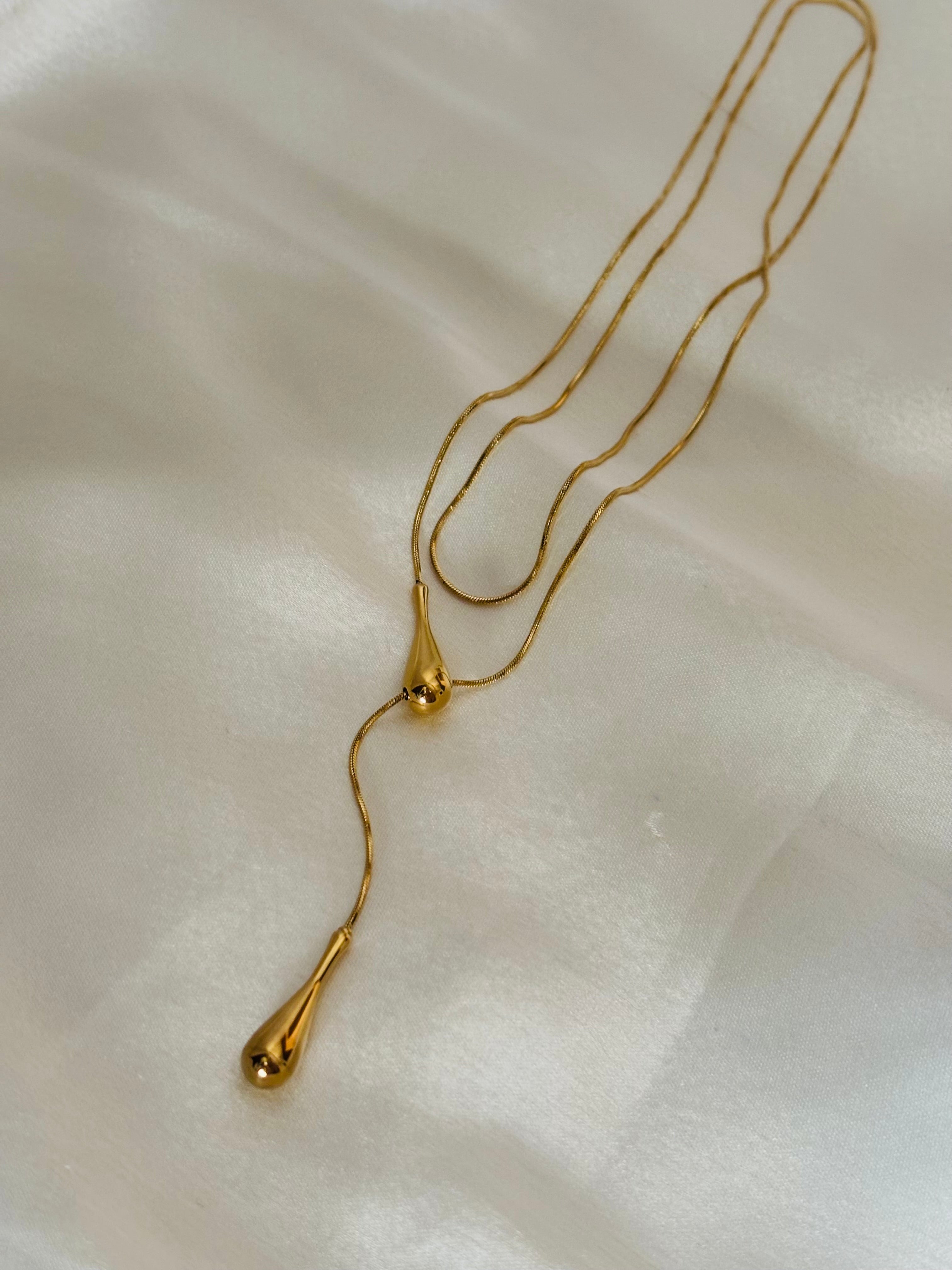 Adjustable rope chain necklace