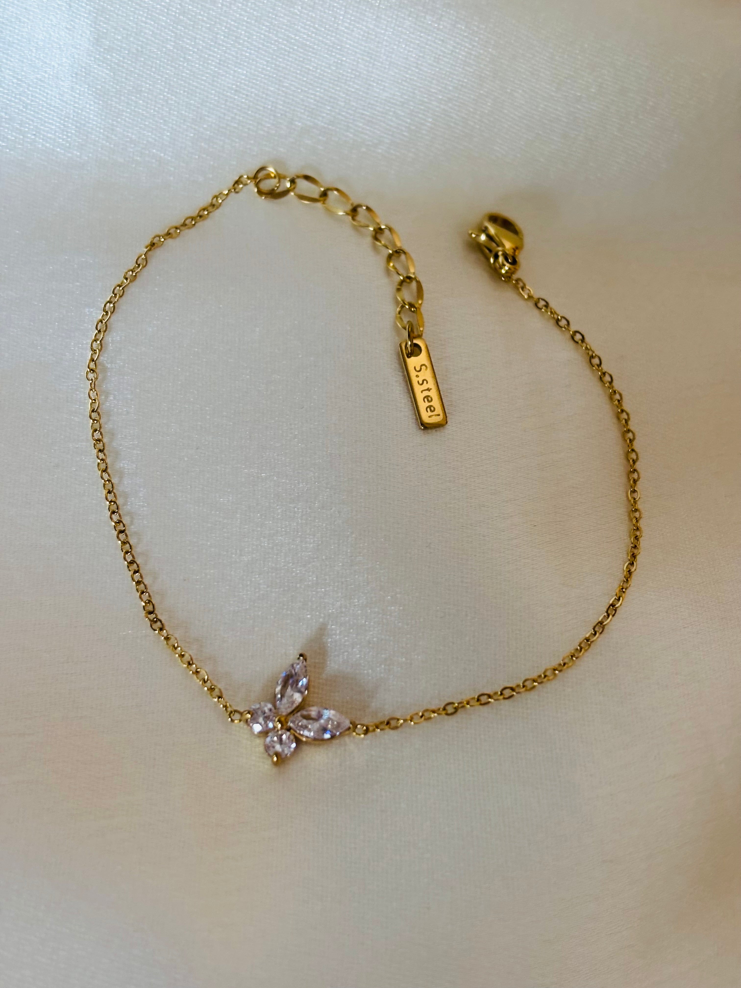 Butterfly charm bracelet