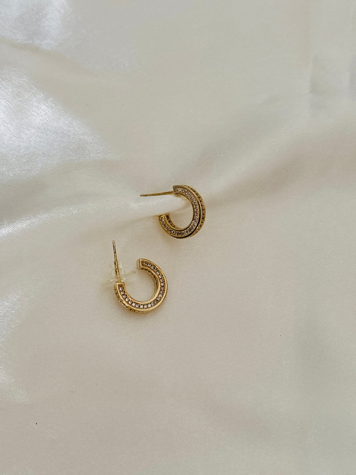 C hoop earrings