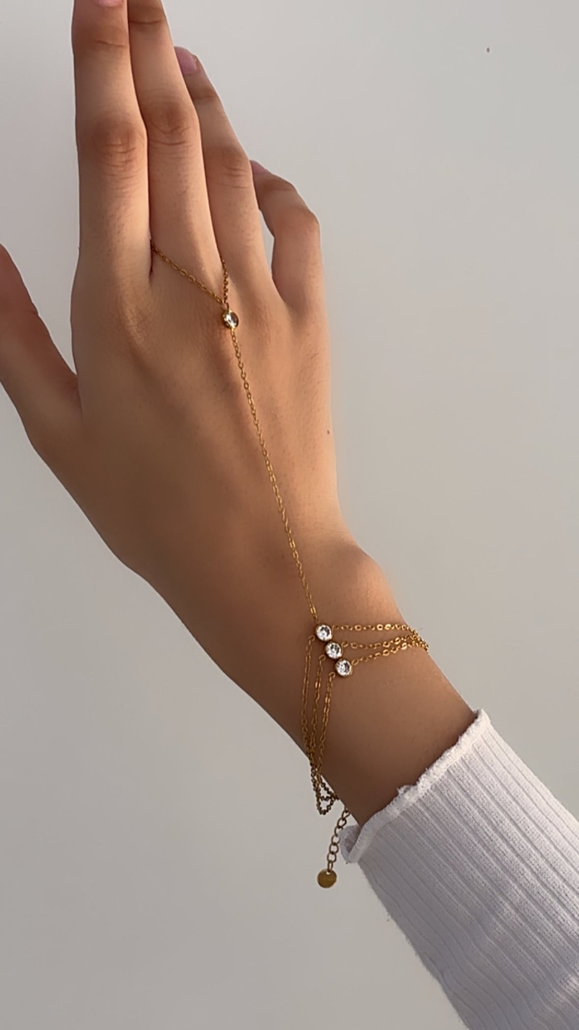Tripal layer band chain bracelet