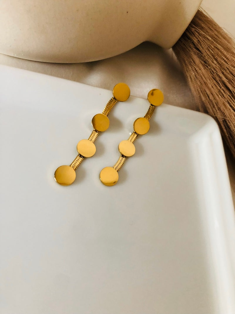 Coin Chain Earring
