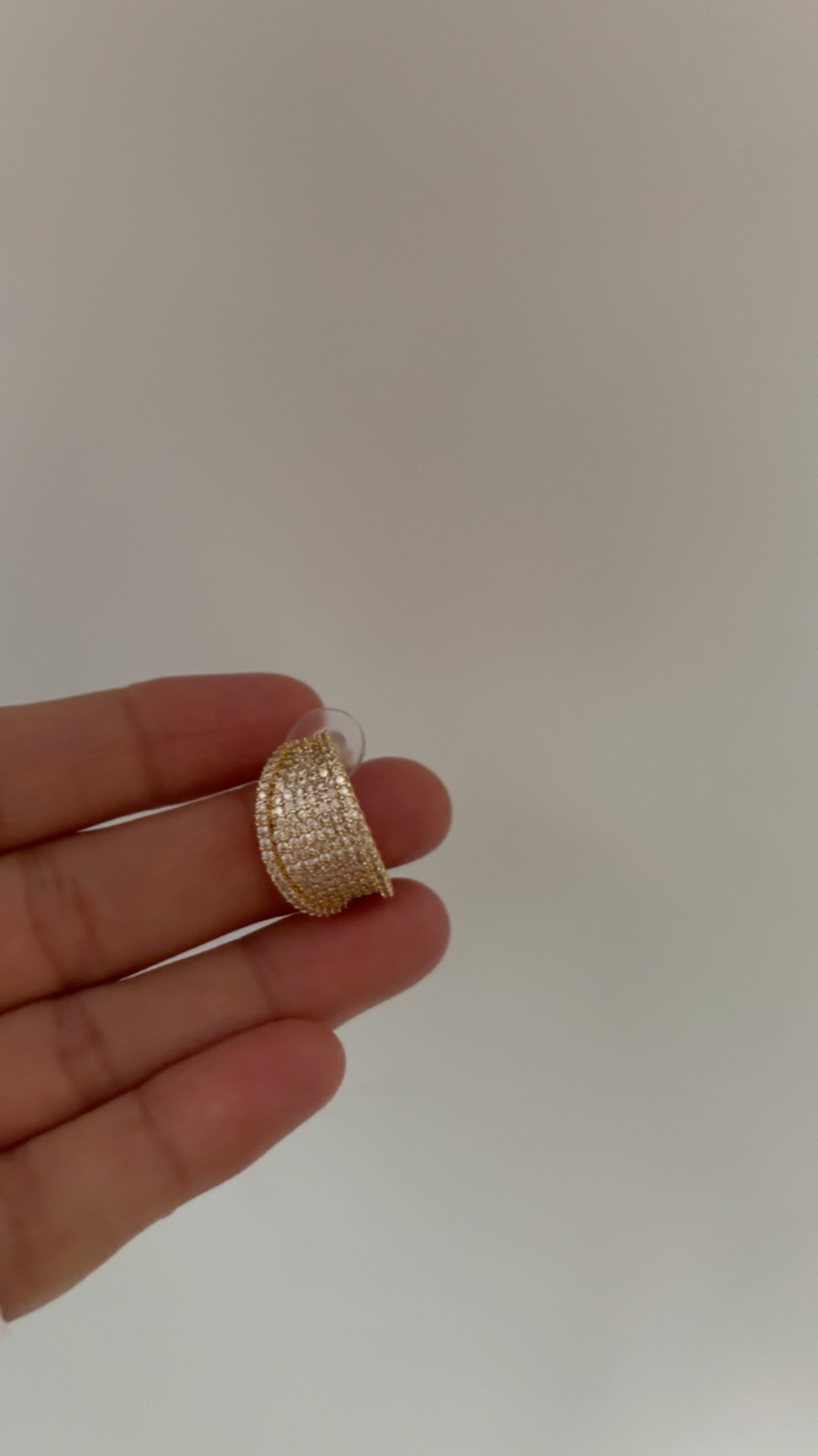 Reina C earrings,AD diamond studded