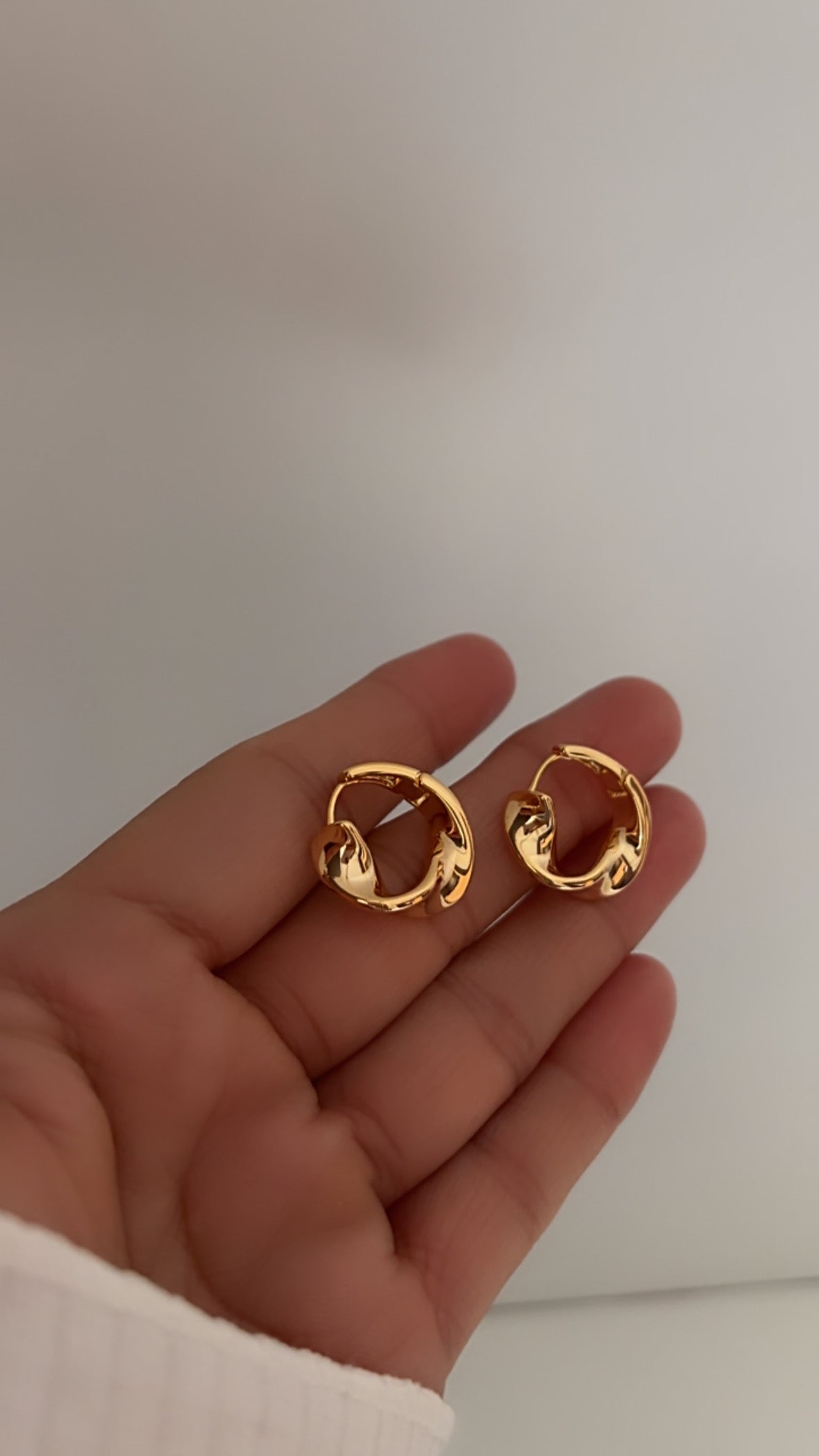 Quince hoop earring