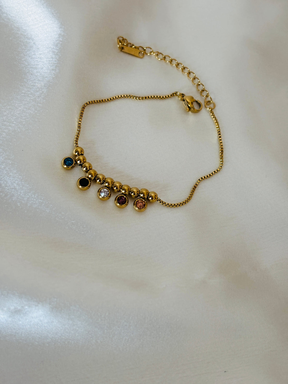 Multi drop chain bracelet