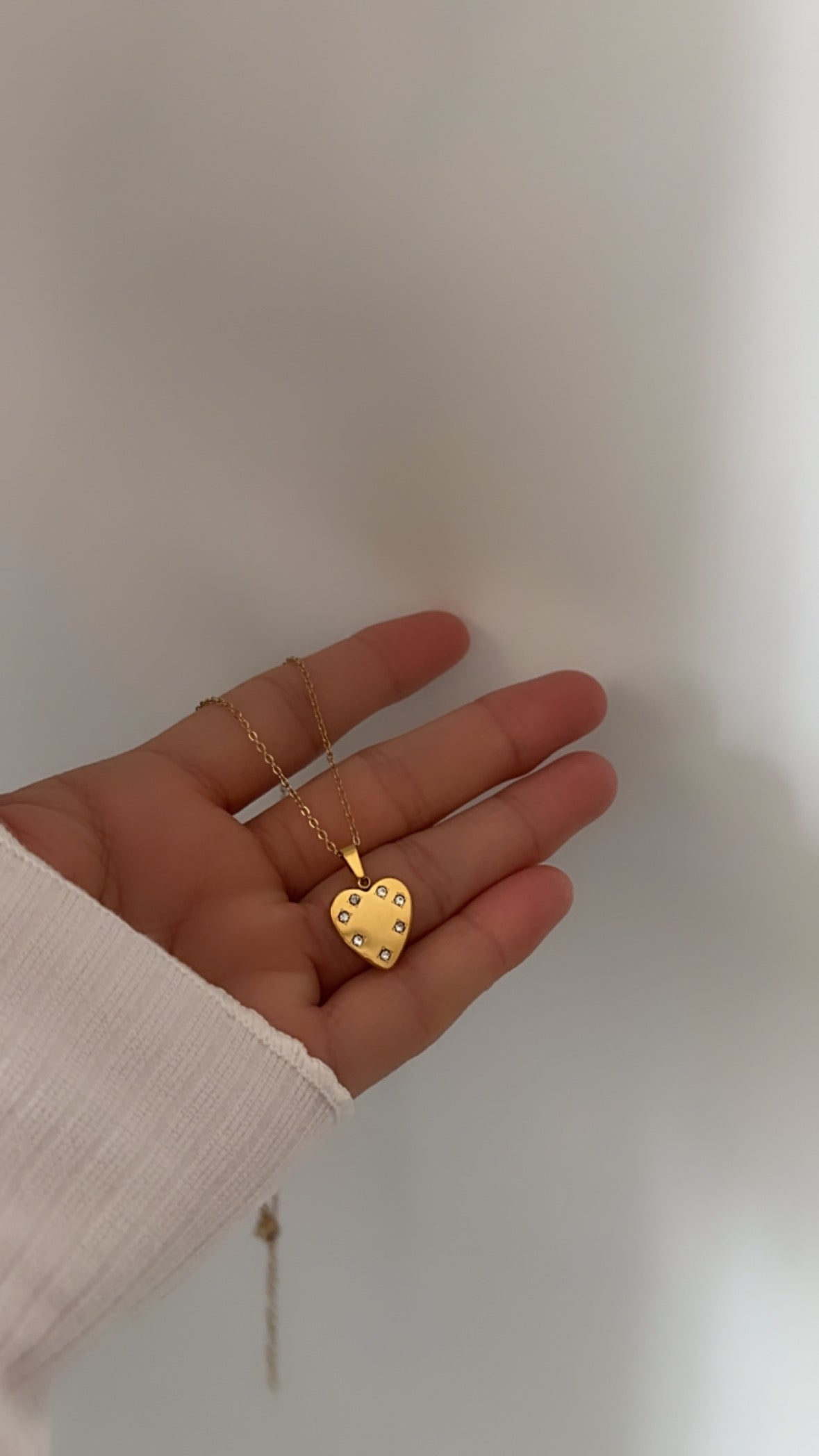 Vintage heart charm necklace