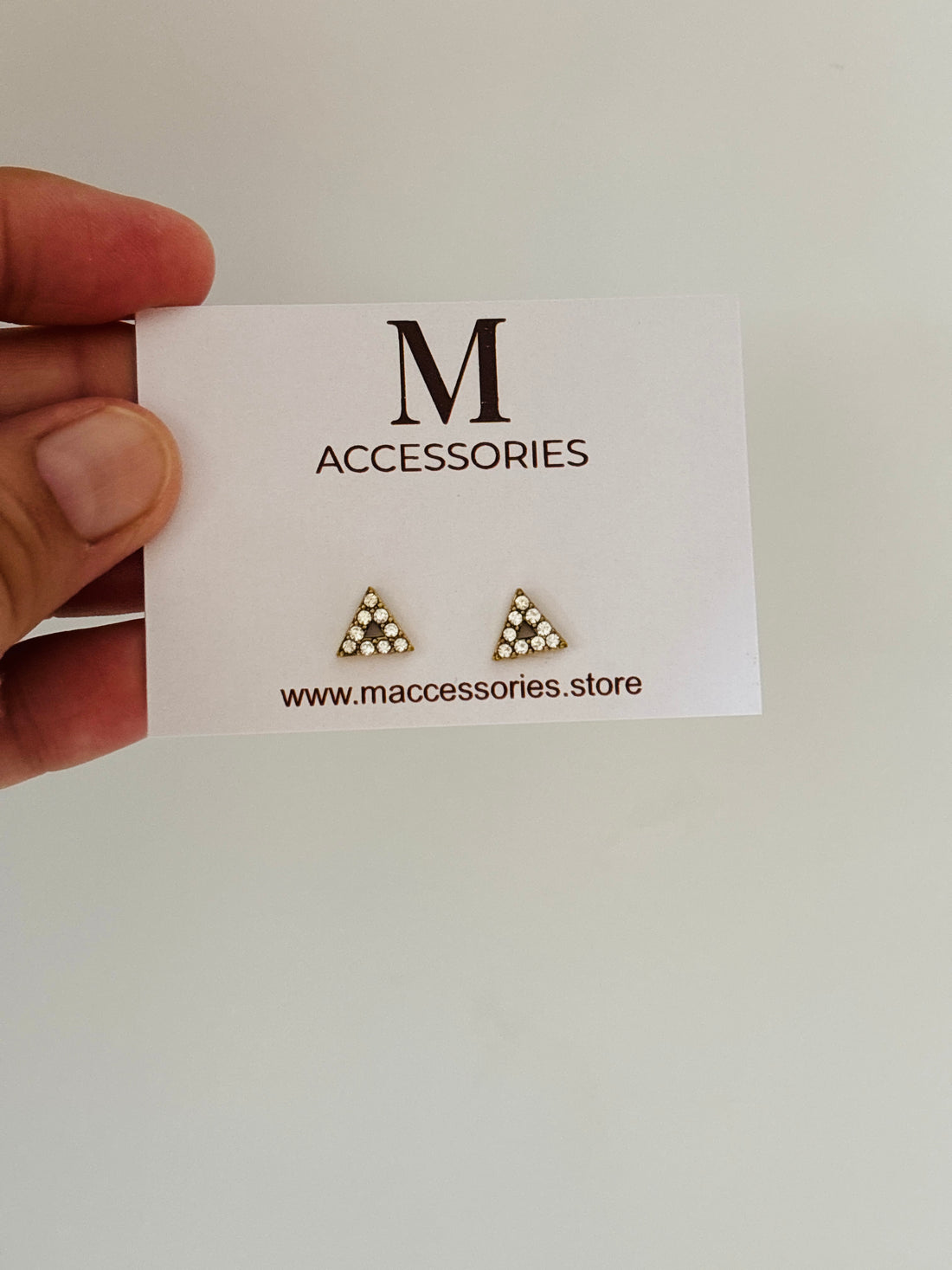 Triangle stud earring