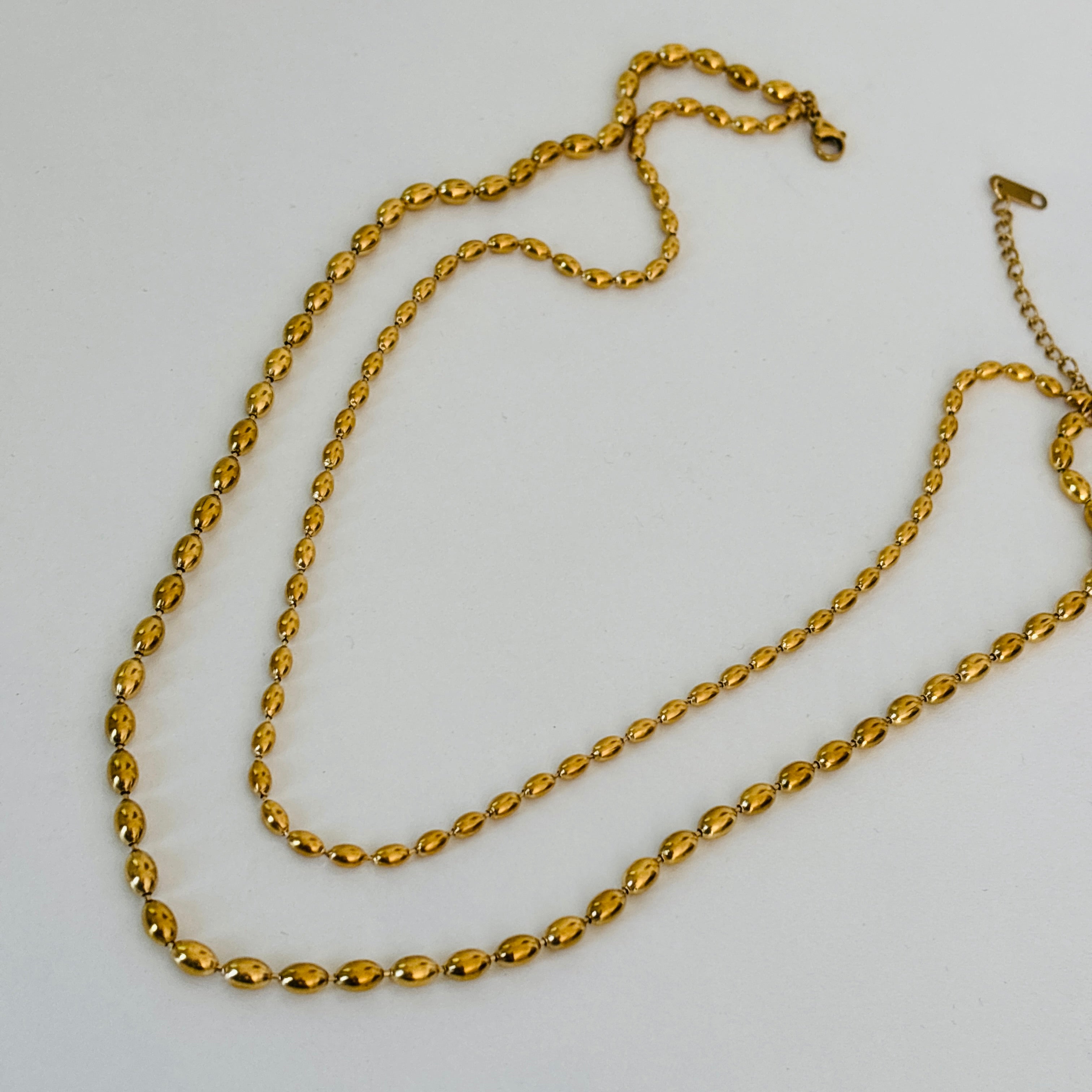 Beaded layer chain necklace
