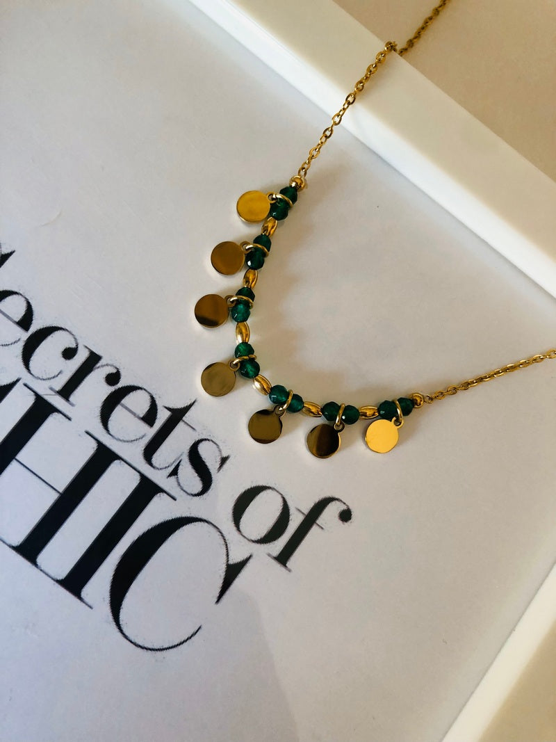 Emerald Coin Necklace