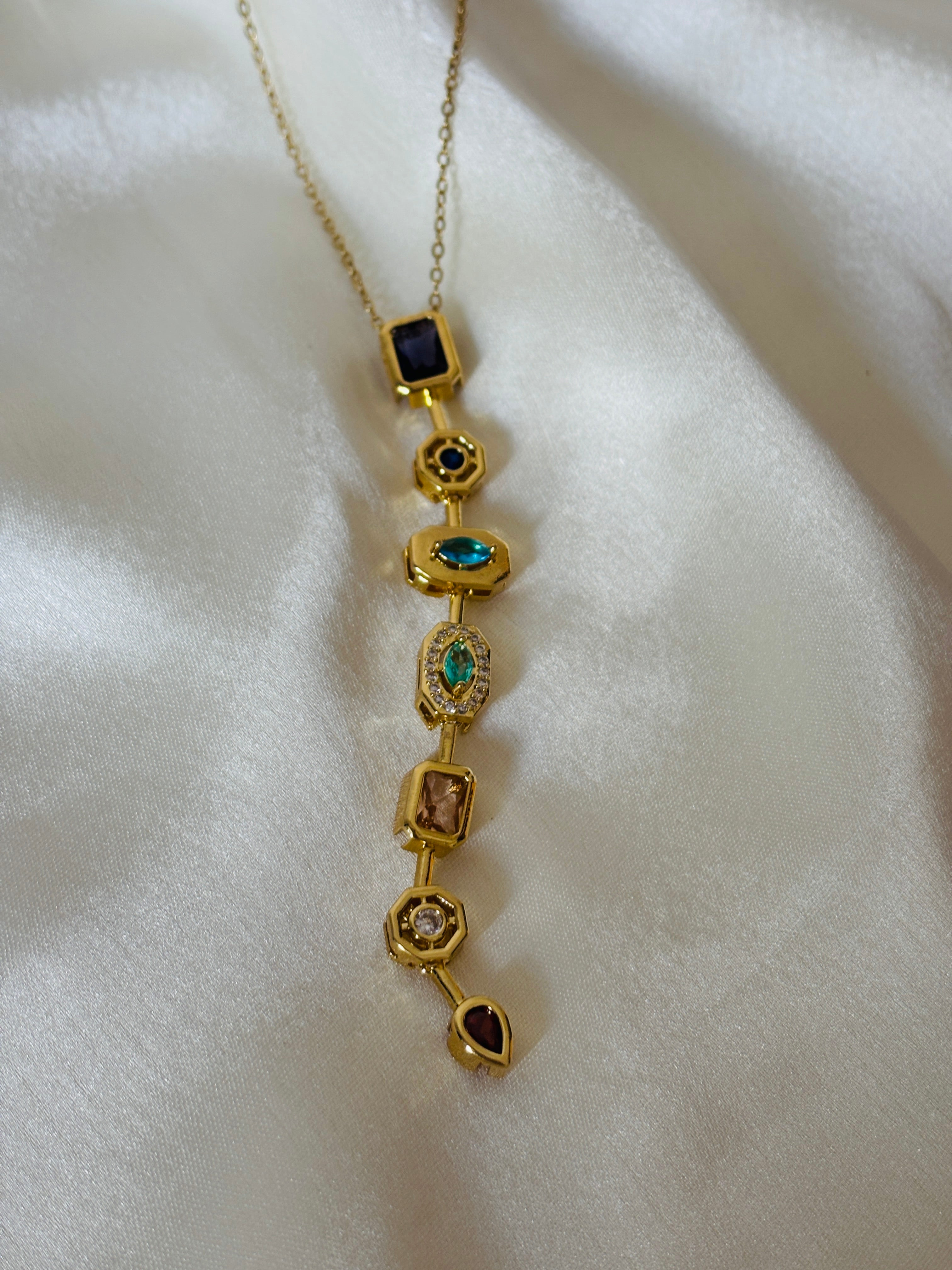 Paaro multi stone necklace