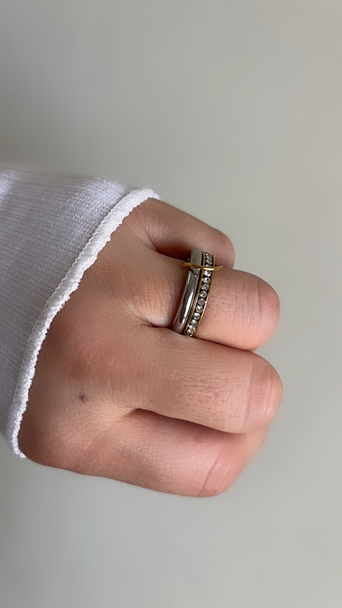 Two tone set of two ring