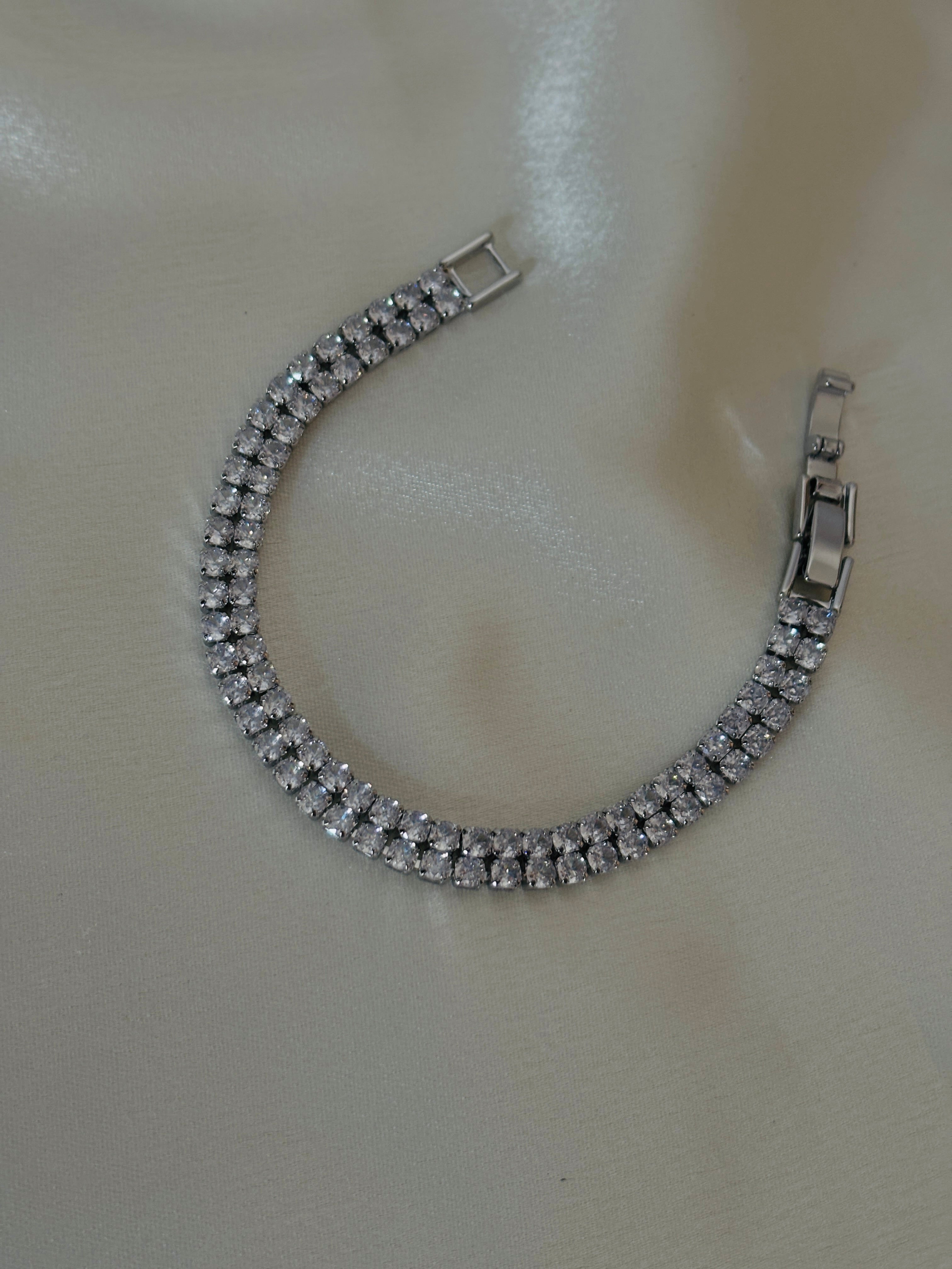 Silver two layer bracelet