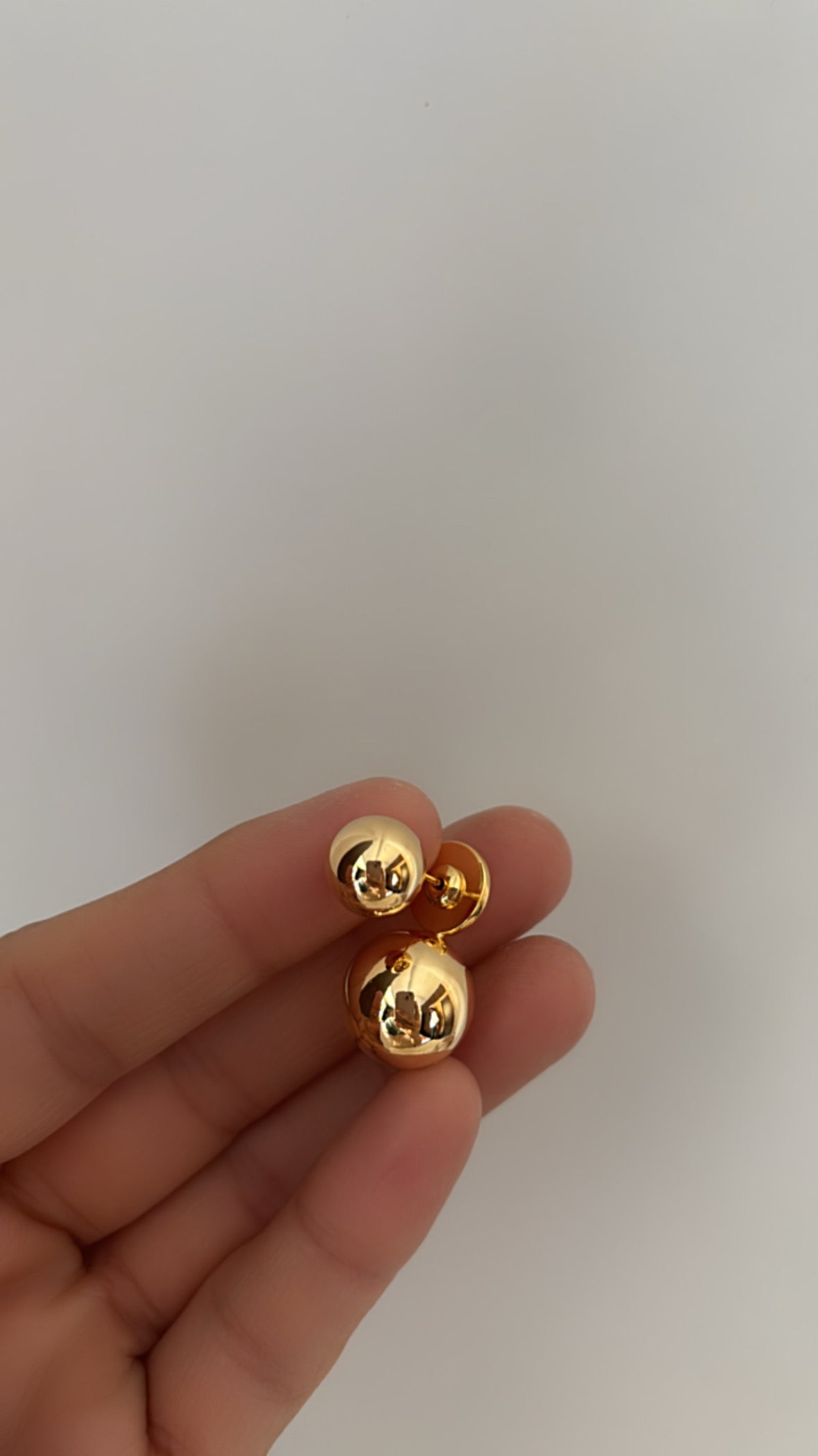 Tow sides beaded earring