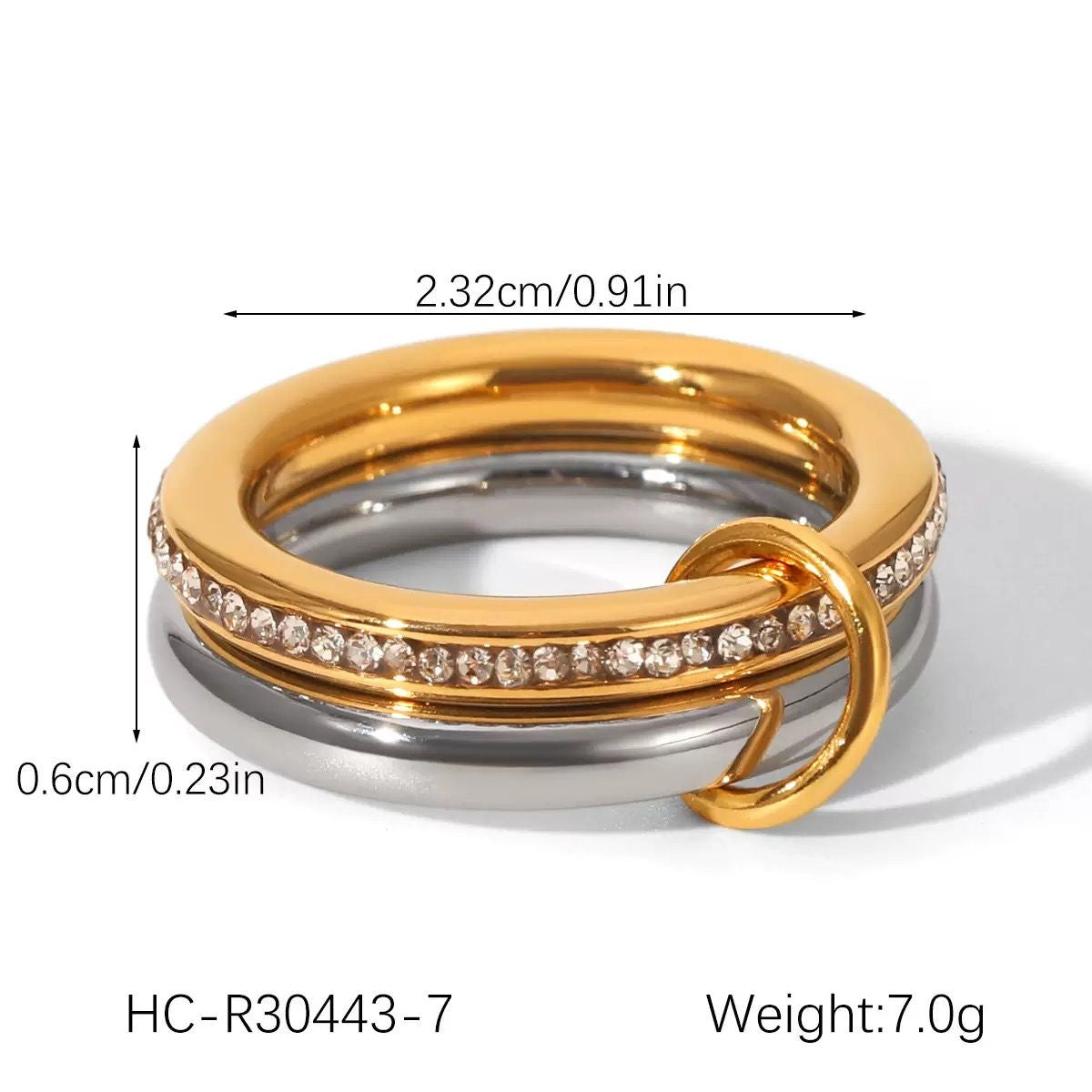 Two tone set of two ring