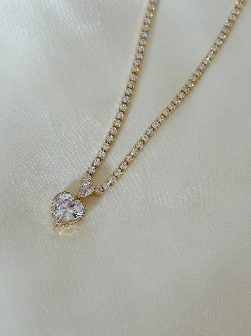 Heart CZ Diamond Necklace