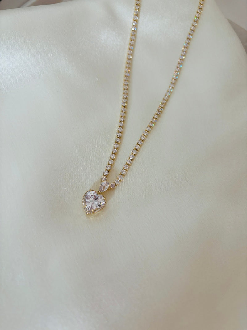 Heart CZ Diamond Necklace