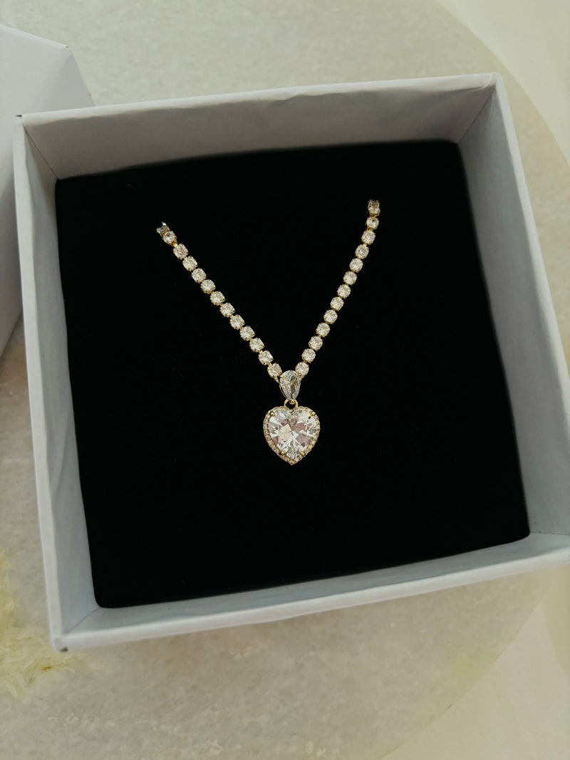 Heart CZ Diamond Necklace