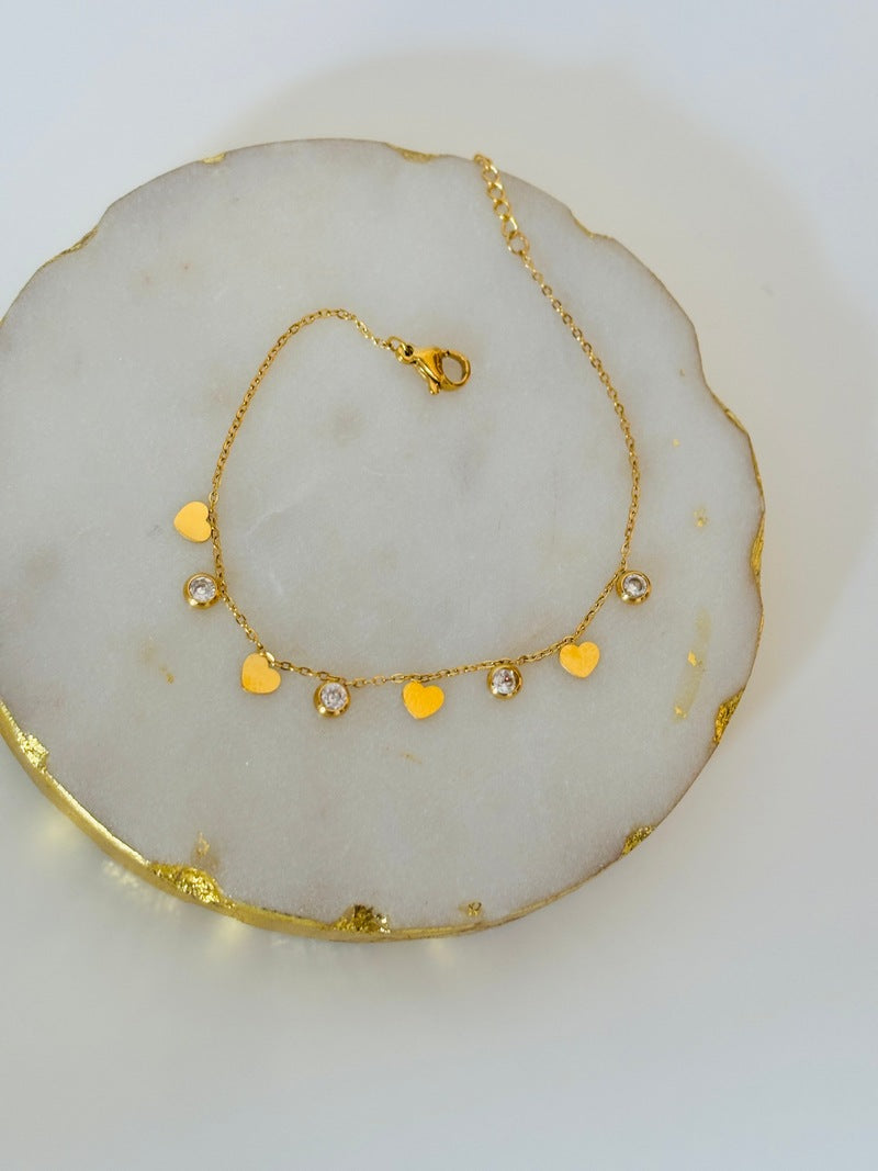 Heart Charm Bracelet