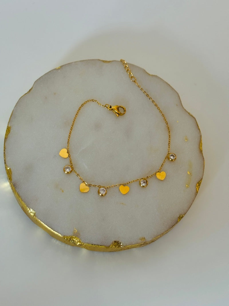 Heart Charm Bracelet