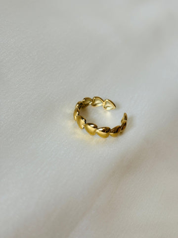 Heart Cut Adjustable Ring