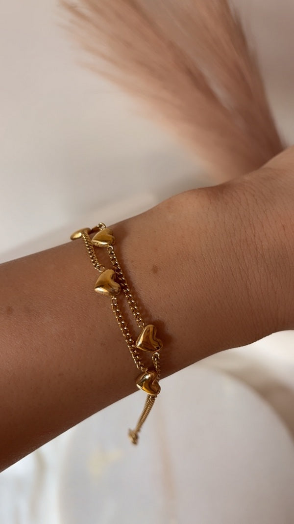 Heart Layer Bracelet