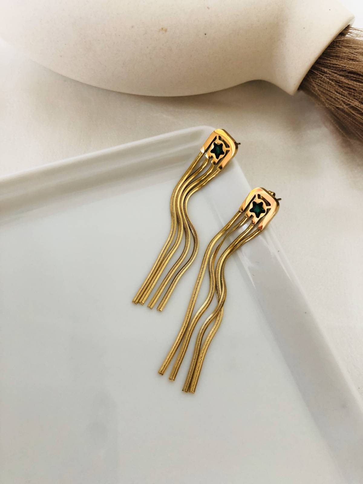 Star Metal Tassels Earring