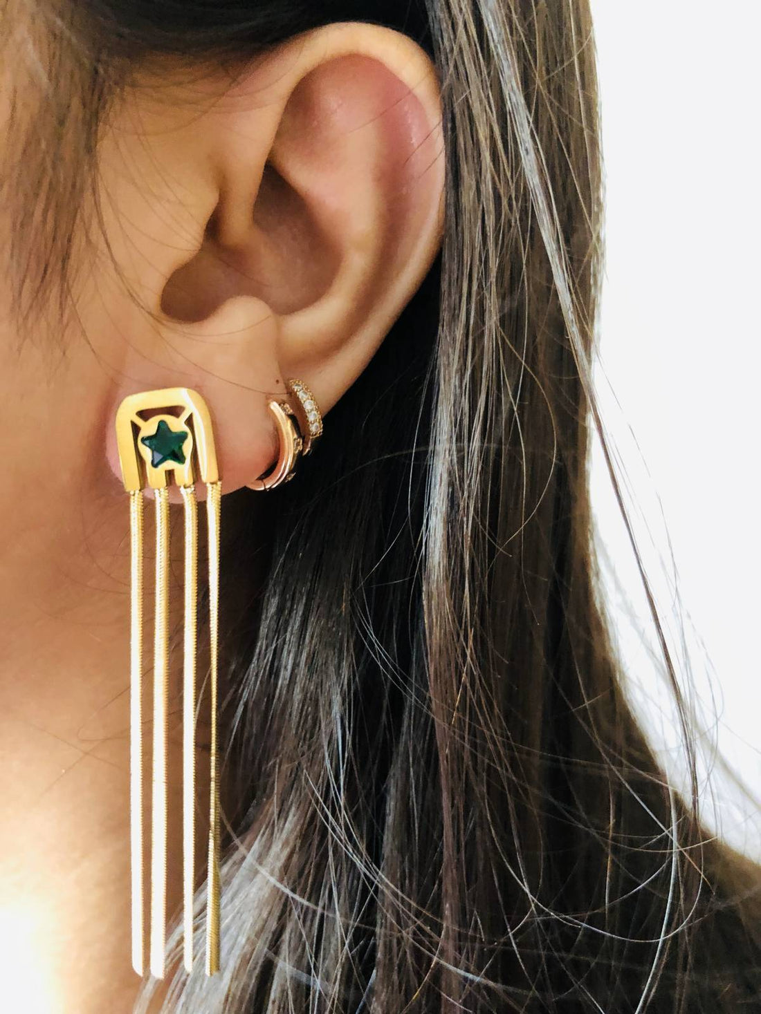 Star Metal Tassels Earring