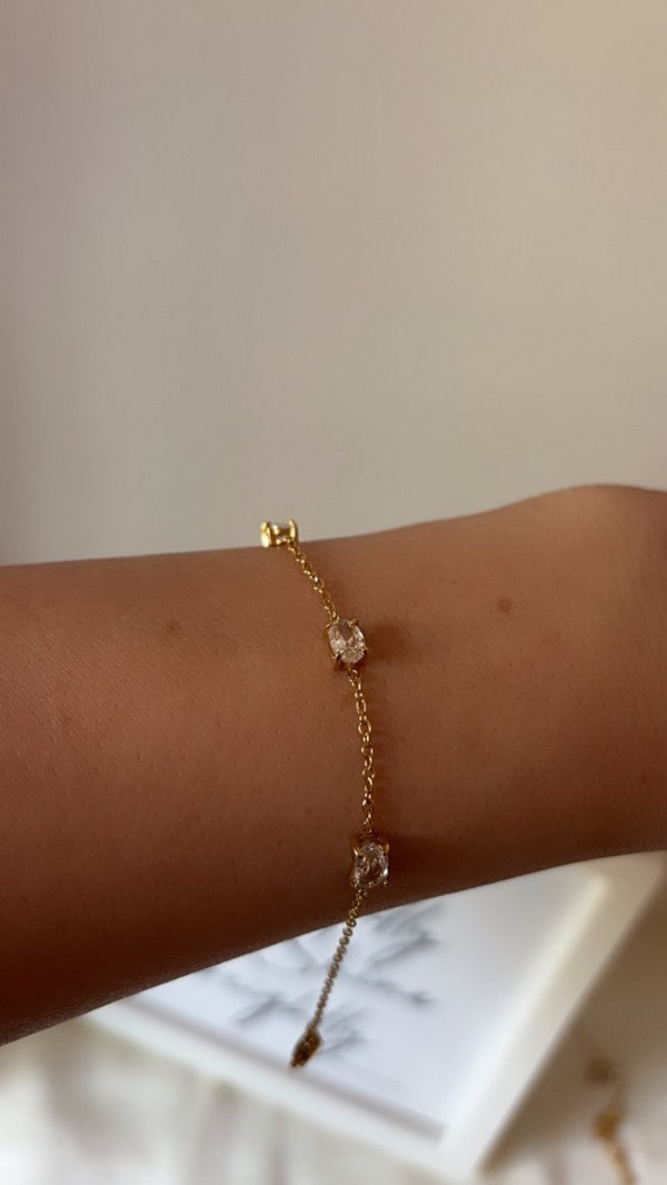 Minimal Rectangular Stone Bracelet