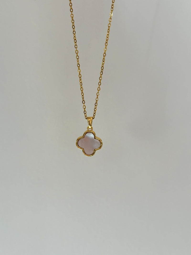 Mop Clover Charm Necklace