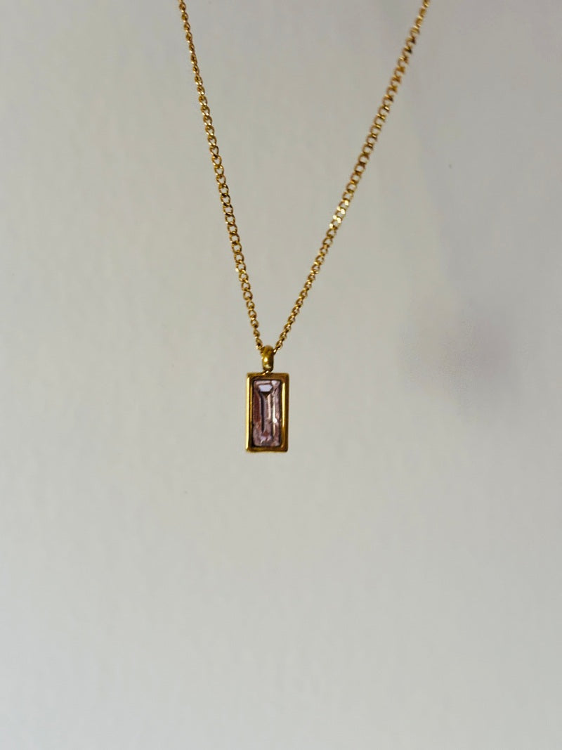 Pink Bar Necklace